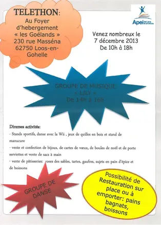 Affiche : Téléthon · Loos-en-Gohelle