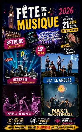 Affiche : Fête de la musique · Béthune